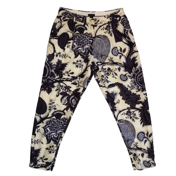 J. Crew Collection Pants - J. Crew Collection Ready-to-wear Fall 2014 Silk Noir Floral Pants